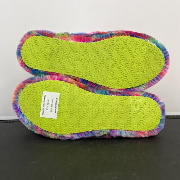 Ugg Fluff Yeah Pixelate 1125007K Youth Slides Size Y-6 Slipper Benefits Charity - Picture 13 of 14